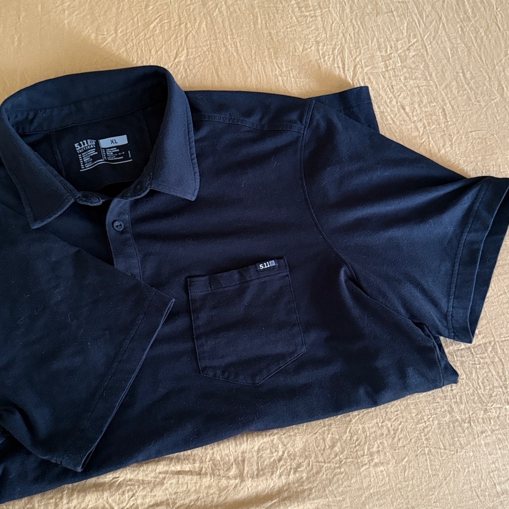 5.11 Tactical Men's Black Short Sleeve Polo Shirt XL